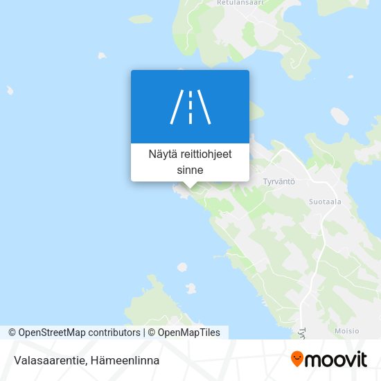 Valasaarentie kartta