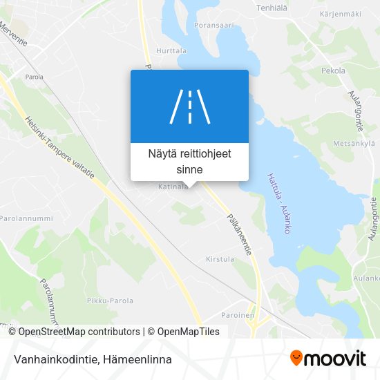 Vanhainkodintie kartta