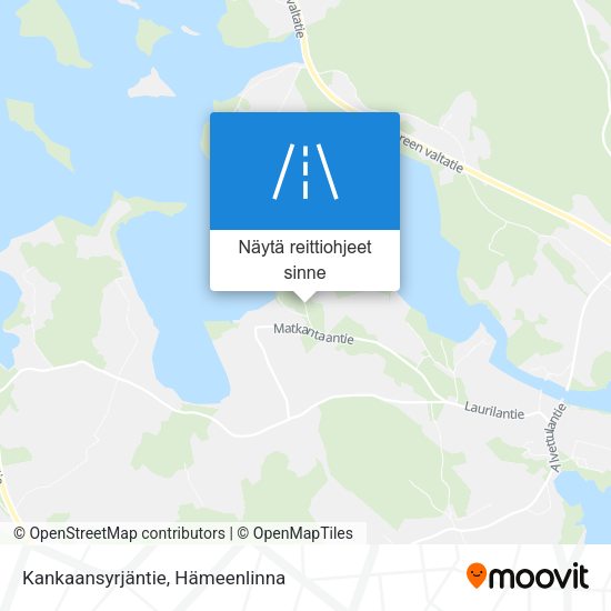 Kankaansyrjäntie kartta