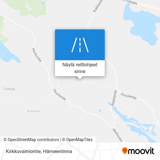 Kirkkovainiontie kartta
