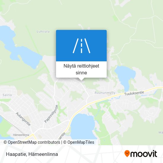 Haapatie kartta