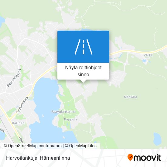 Harvoilankuja kartta