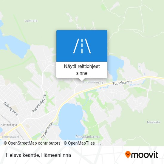 Helavalkeantie kartta
