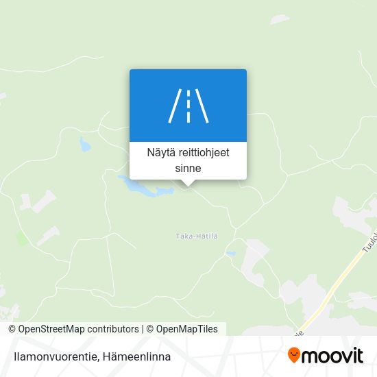 Ilamonvuorentie kartta