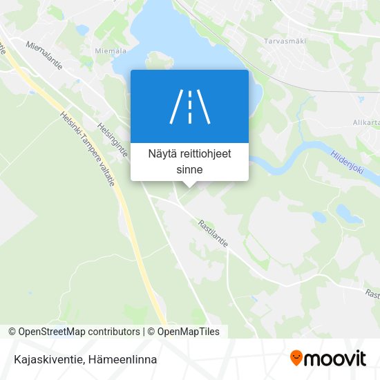 Kajaskiventie kartta