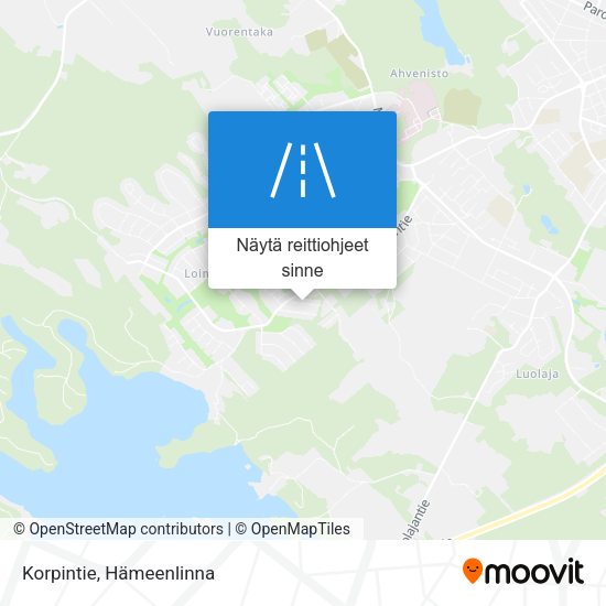 Korpintie kartta