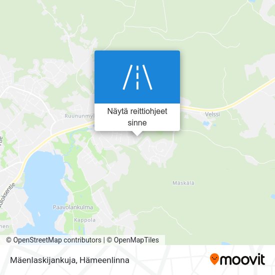 Mäenlaskijankuja kartta