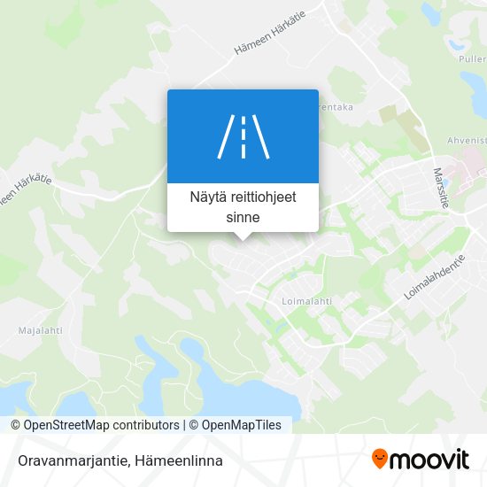 Oravanmarjantie kartta