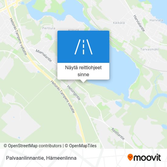 Palvaanlinnantie kartta