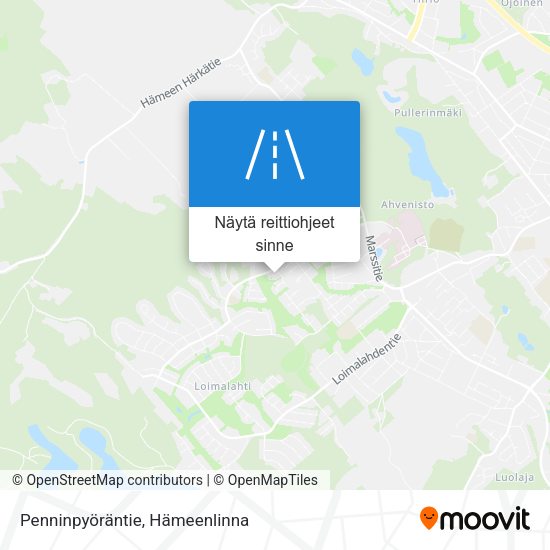 Penninpyöräntie kartta