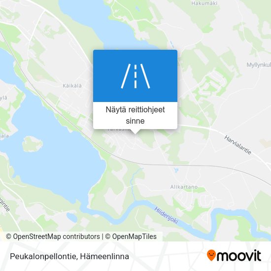 Peukalonpellontie kartta