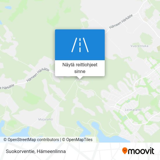 Suokorventie kartta