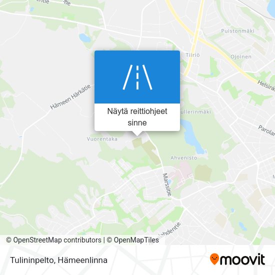 Tulininpelto kartta