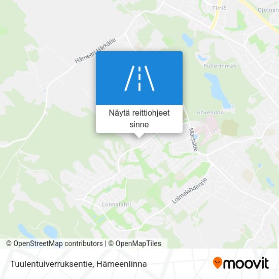 Tuulentuiverruksentie kartta
