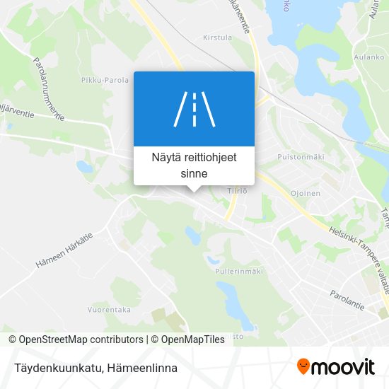 Täydenkuunkatu kartta