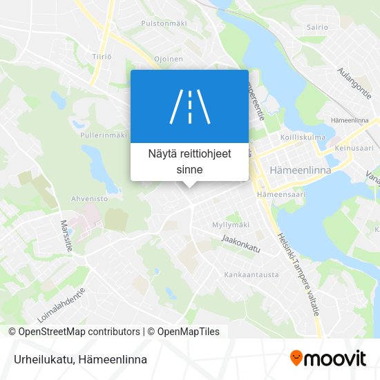 Urheilukatu kartta