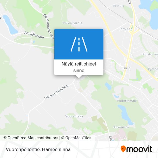 Vuorenpellontie kartta