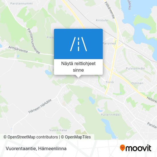 Vuorentaantie kartta