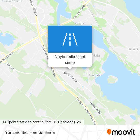 Yönsinentie kartta