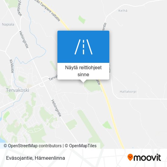 Eväsojantie kartta