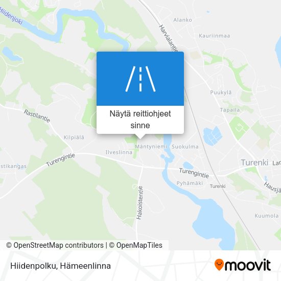 Hiidenpolku kartta
