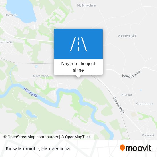 Kissalammintie kartta