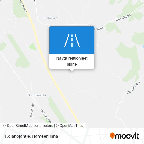 Kolanojantie kartta