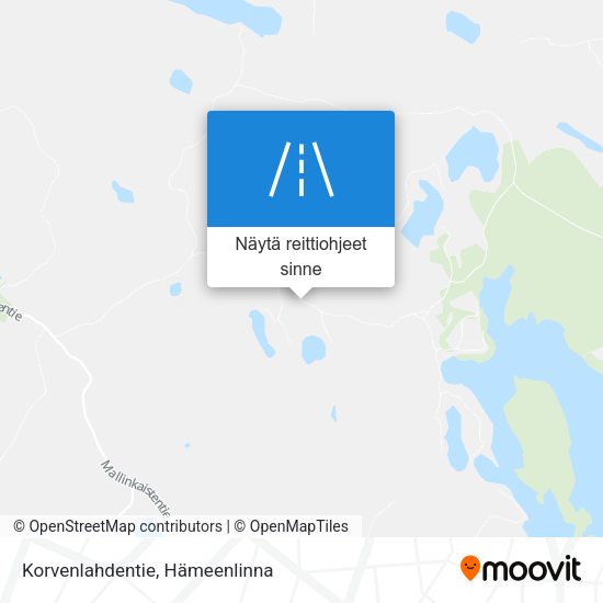 Korvenlahdentie kartta