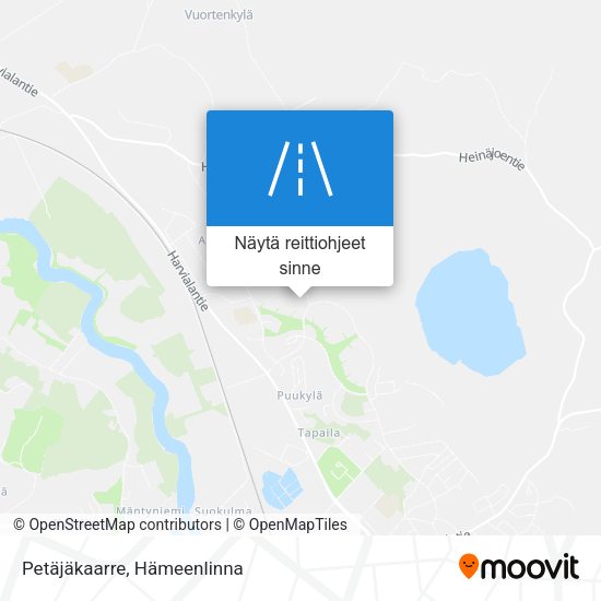 Petäjäkaarre kartta