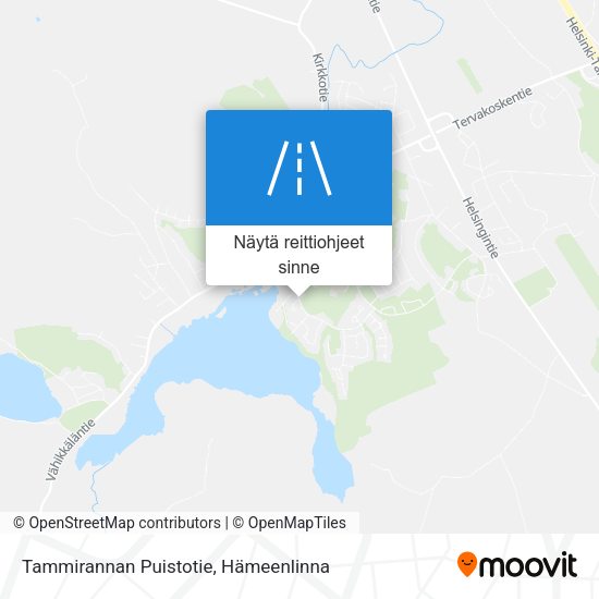 Tammirannan Puistotie kartta