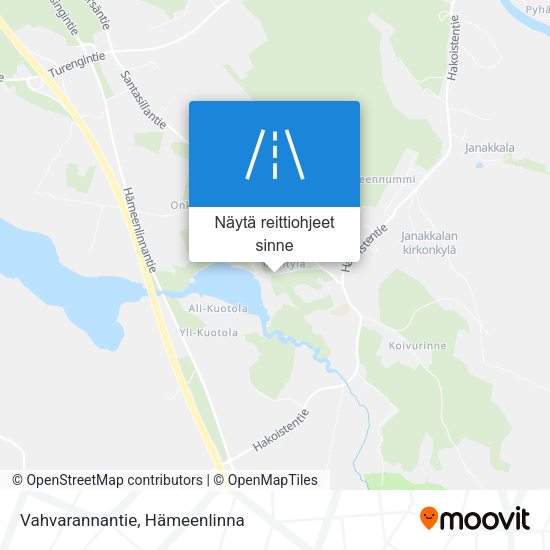 Vahvarannantie kartta