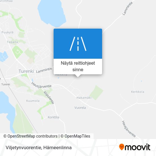 Viljetynvuorentie kartta