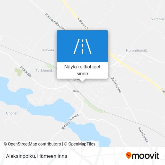 Aleksinpolku kartta
