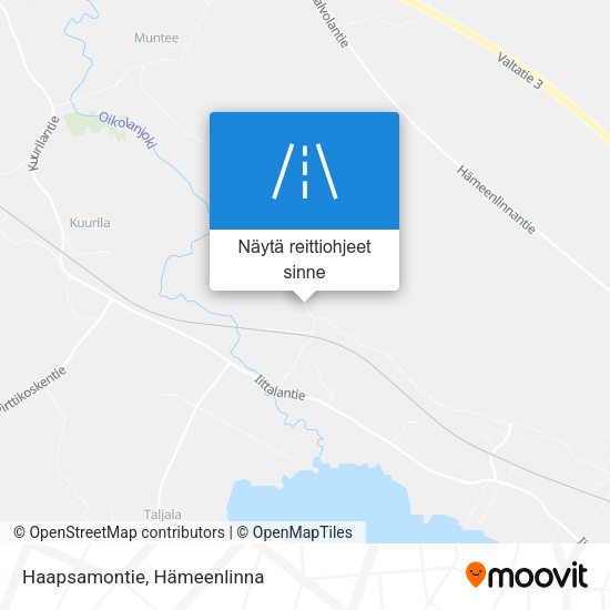 Haapsamontie kartta