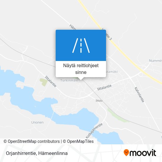 Orjanhirrentie kartta