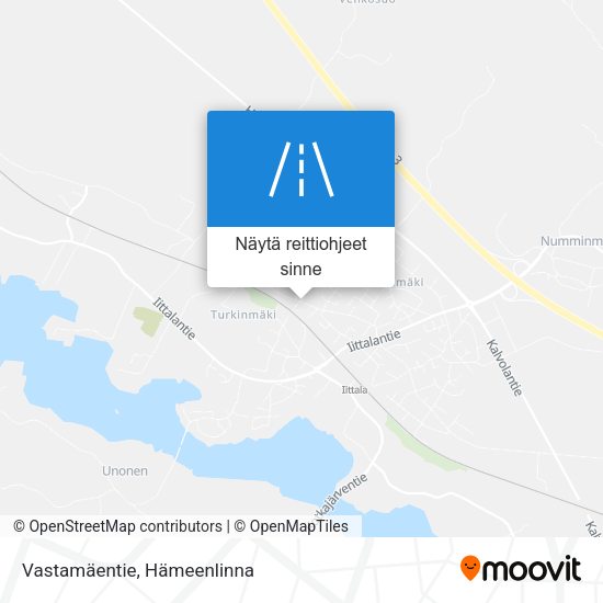 Vastamäentie kartta