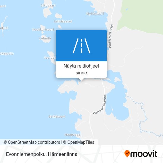 Evonniemenpolku kartta