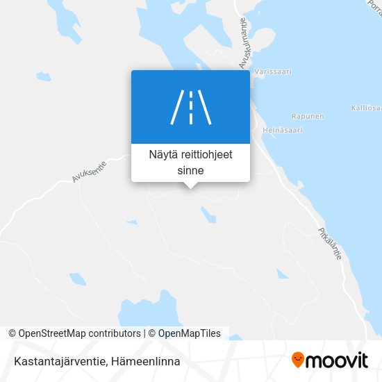 Kastantajärventie kartta