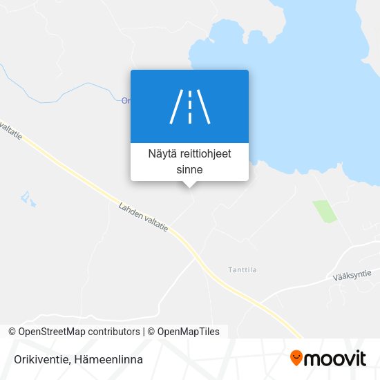 Orikiventie kartta