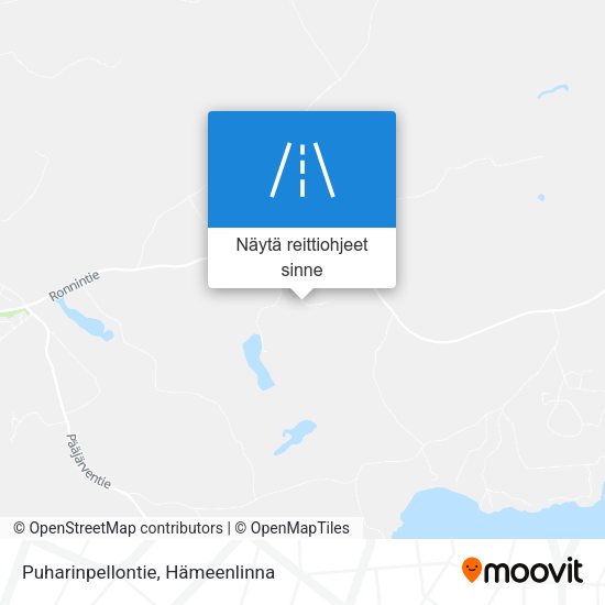 Puharinpellontie kartta