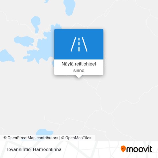 Tevännintie kartta