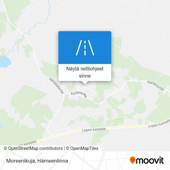 Moreenikuja kartta