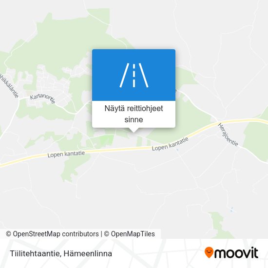 Tiilitehtaantie kartta