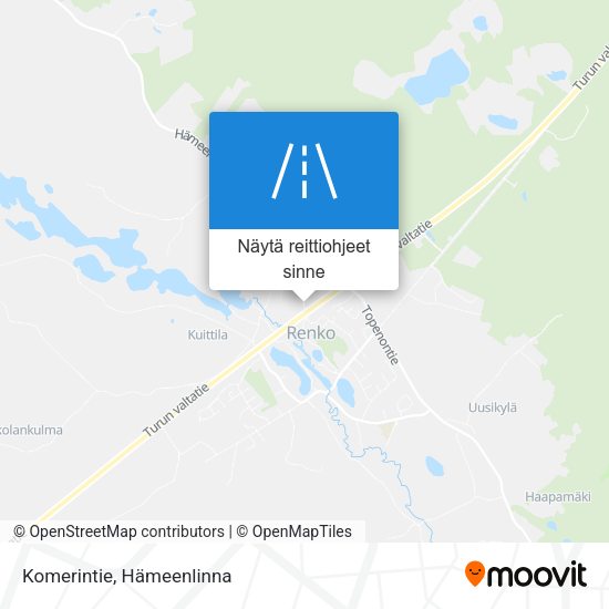 Komerintie kartta