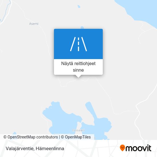 Valajärventie kartta
