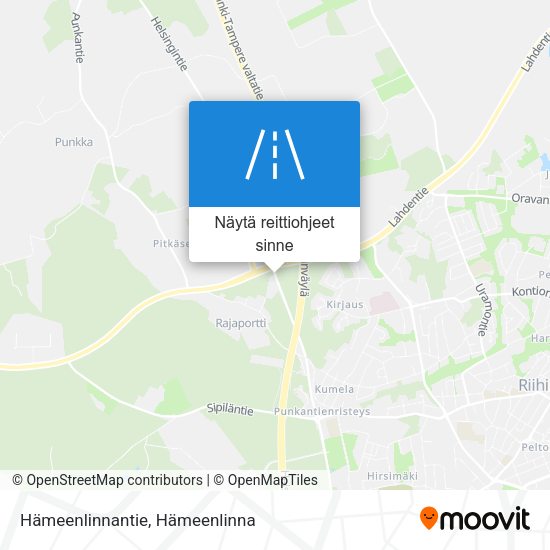 Hämeenlinnantie kartta
