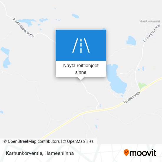Karhunkorventie kartta