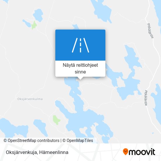 Oksjärvenkuja kartta