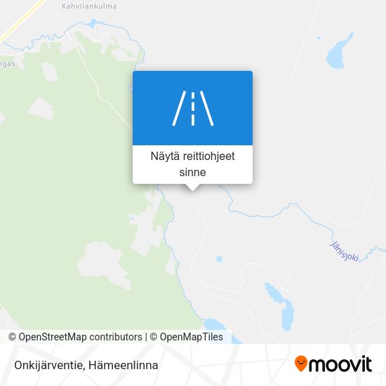 Onkijärventie kartta