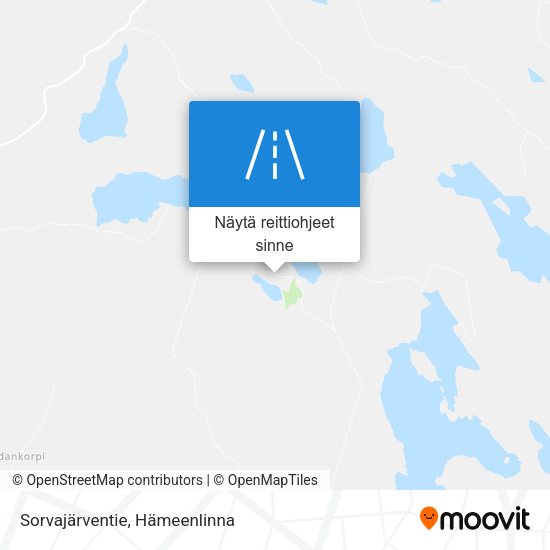 Sorvajärventie kartta